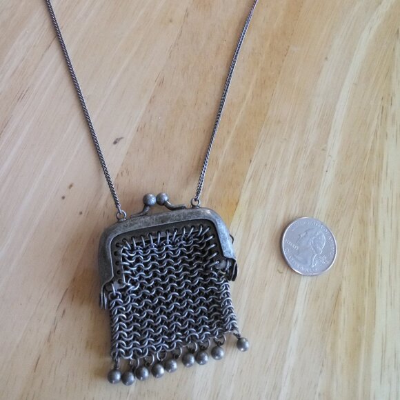 ALL SAINTS SPITALFIELDS RARE NECKLACE PURSE CHAIN MAIL  LONG - Picture 5 of 7